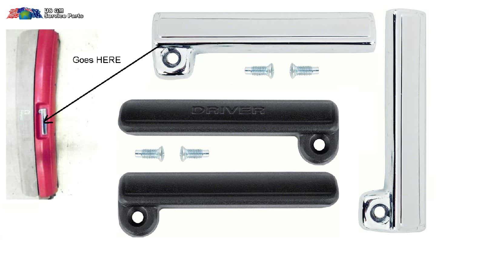 T-Top Handles: 78-92 GM PR (choose)